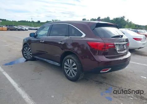 2015 Acura Mdx Technology Package from USA, damaged, VIN 5FRYD4H47FB012676